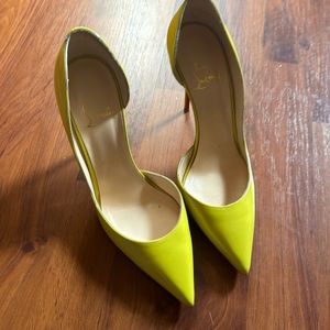 Olive green Christian louboutin heels